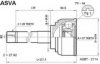 ASVA TY-14 Joint Kit, drive shaft